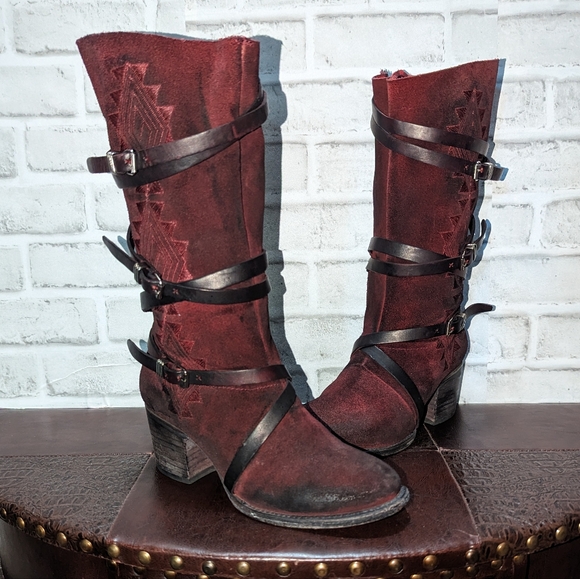 FreeBird COLIN Boot in Black Cherry size 8 - Picture 7 of 13